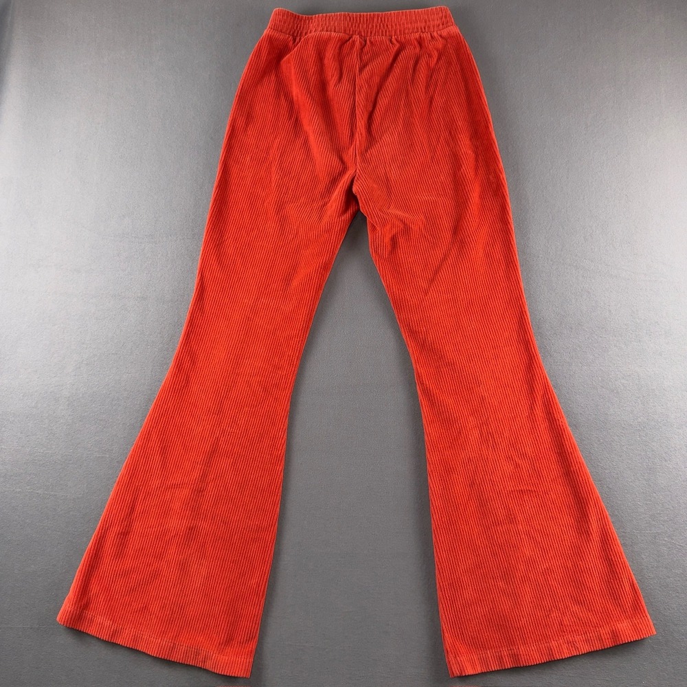 Aerie Red Corduroy Flare Pants High Waisted Wide Leg Ribbed Small Regular - Picture 6 of 6